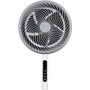Daewoo DW9007 Ventilador de Pie 80W 25cm 5 Aspas 3 Velocidades con Mando a Distancia
